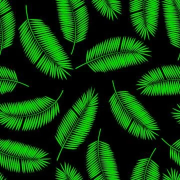 Palm Leaf Vector Seamless Pattern Background Illustration Illustrazione stock