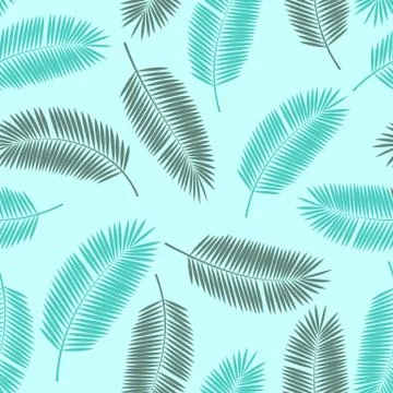 Palm Leaf Vector Seamless Pattern Background Illustration イラスト素材