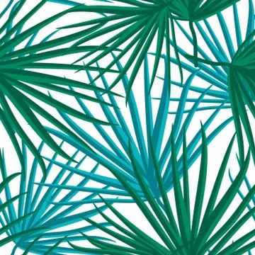 Palm Leaf Vector Seamless Pattern Background Illustration Illustrazione stock