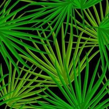 Palm Leaf Vector Seamless Pattern Background Illustration Illustrazione stock