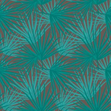 Palm Leaf Vector Seamless Pattern Background Illustration Illustrazione stock