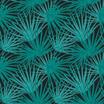 Palm Leaf Vector Seamless Pattern Background Illustration Illustrazione stock