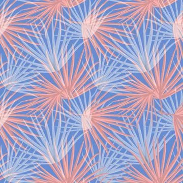 Palm Leaf Vector Seamless Pattern Background Illustration イラスト素材