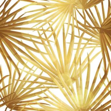 Palm Leaf Vector Seamless Pattern Background Illustration Illustrazione stock