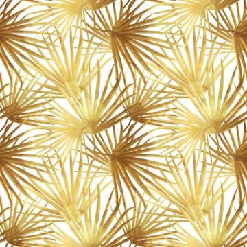 Palm Leaf Vector Seamless Pattern Background Illustration イラスト素材
