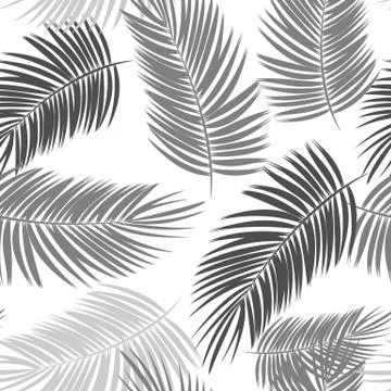 Palm Leaf Vector Seamless Pattern Background Illustration 스톡 일러스트