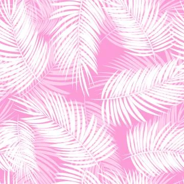 Palm Leaf Vector Seamless Pattern Background Illustration Illustrazione stock