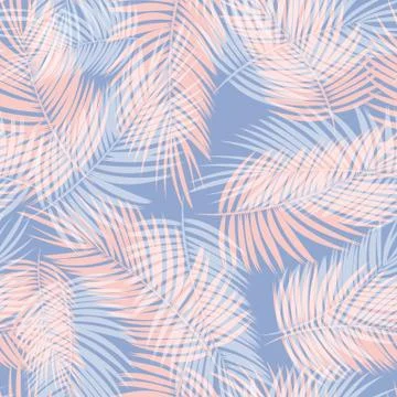 Palm Leaf Vector Seamless Pattern Background Illustration イラスト素材