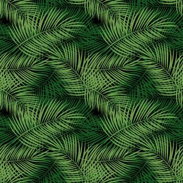 Palm Leaf Vector Seamless Pattern Background Illustration イラスト素材