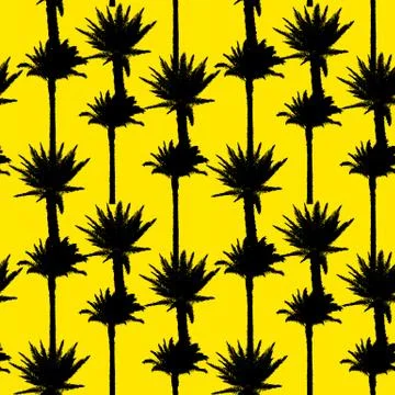 Palm Leaf Vector Seamless Pattern Background Illustration 스톡 일러스트