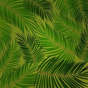 Palm Leaf Vector. Seamless pattern. Background Illustration EPS10 Stock Illustration