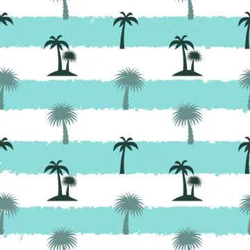Palm Leaf Vector Seamless Pattern Background Illustration Illustrazione stock
