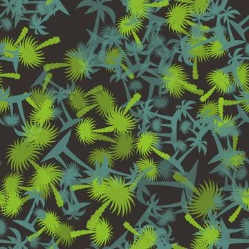 Palm Leaf Vector Seamless Pattern Background Illustration EPS10 스톡 일러스트