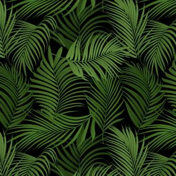 Palm leaf vector seamless pattern 스톡 일러스트