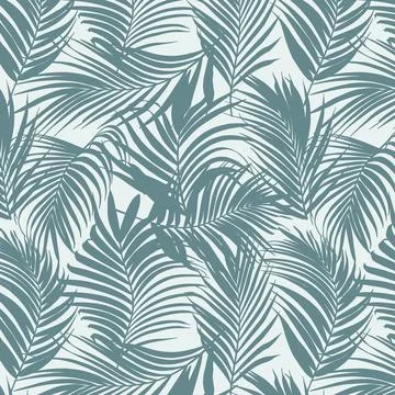 Palm leaf vector seamless pattern Stock Illustration
