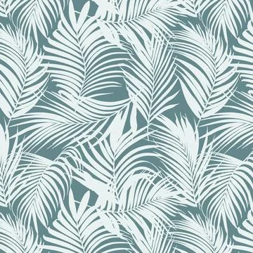 Palm leaf vector seamless pattern Stock Illustration