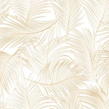 Palm leaf vector seamless pattern Illustrazione stock