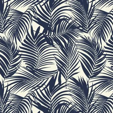 Palm leaf vector seamless pattern Stockillustratie
