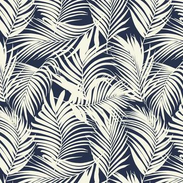 Palm leaf vector seamless pattern Stockillustratie