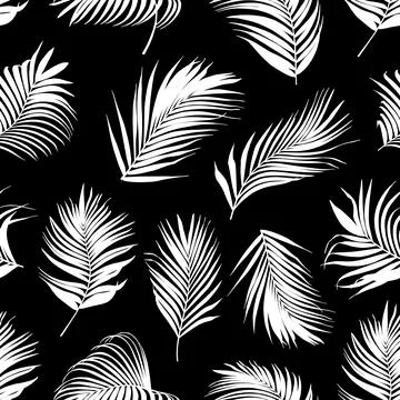 Palm leaf vector seamless pattern Illustrazione stock