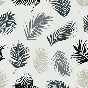 Palm leaf vector seamless pattern Illustrazione stock