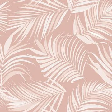 Palm leaf vector seamless pattern Illustrazione stock