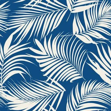 Palm leaf vector seamless pattern イラスト素材