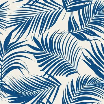 Palm leaf vector seamless pattern イラスト素材