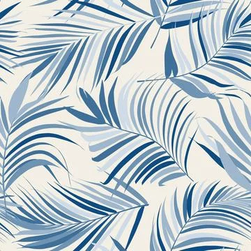 Palm leaf vector seamless pattern Illustrazione stock