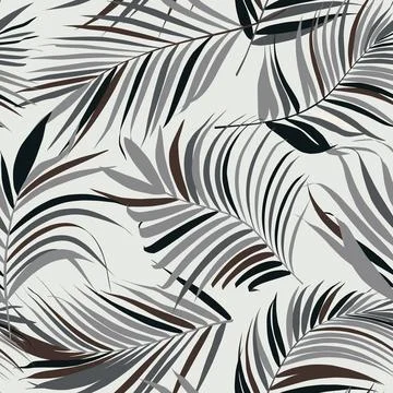 Palm leaf vector seamless pattern Illustrazione stock