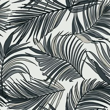 Palm leaf vector seamless pattern 스톡 일러스트