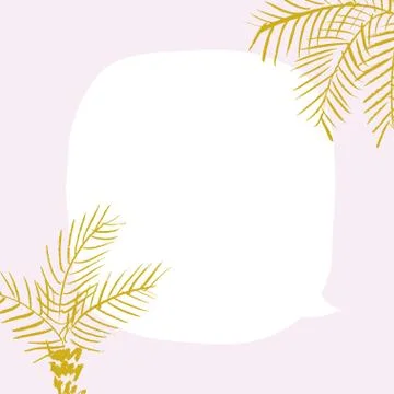 Palm Leaf on White Background with Place for Your Text Vector Illustration EPS10 Illustrazione stock