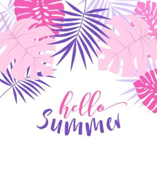 Palm leaves background Stock Illustration