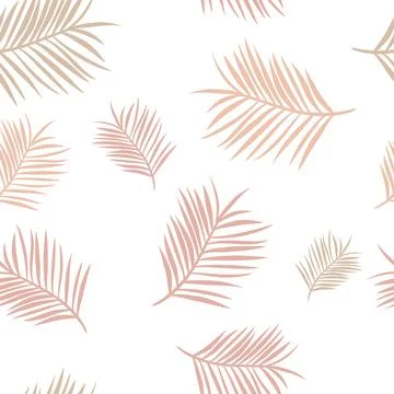 Palm leaves branch seamless pattern background Stock Illustration