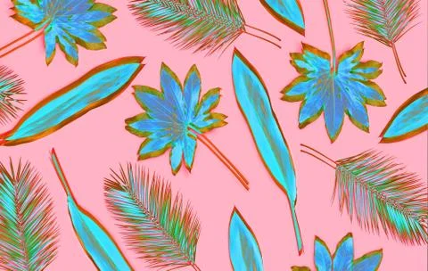 Palm leaves Stock Illustration