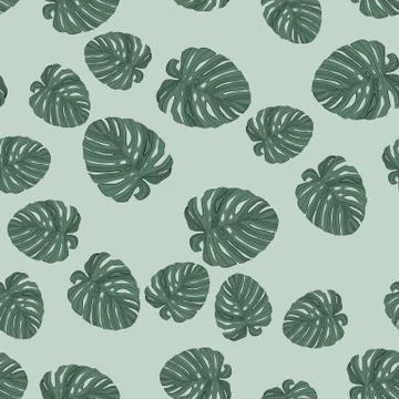Palm Leaves Seamless Pattern Background. Vector Illustration Illustrazione stock