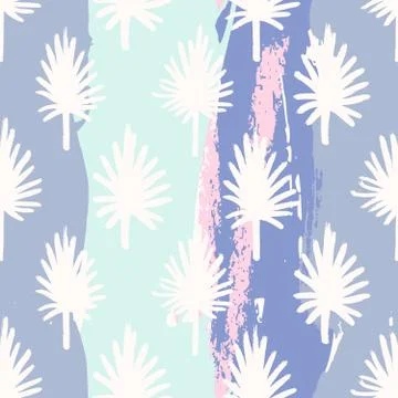 Palm Leaves Seamless Pattern Stockillustratie