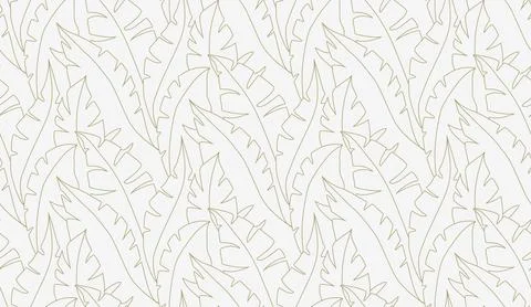 Palm leaves seamless pattern vector. Lina art illustration. Shirting textile Illustrazione stock