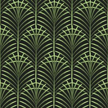 Palm leaves vector seamless pattern Stock Illustration