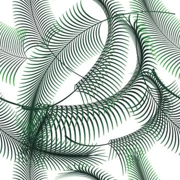 Palm leaves vector seamless pattern Stock Illustration