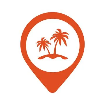 Palm location icon vector Illustrazione stock