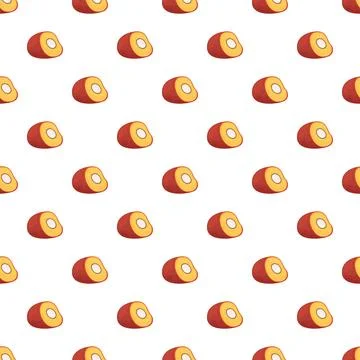 Palm oil fruit pattern creating a seamless background Stock Illustration