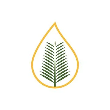 Palm oil logo Stock Illustration