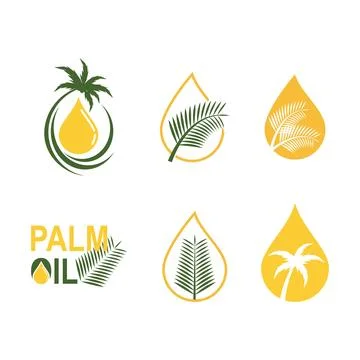 Palm oil logo Illustrazione stock
