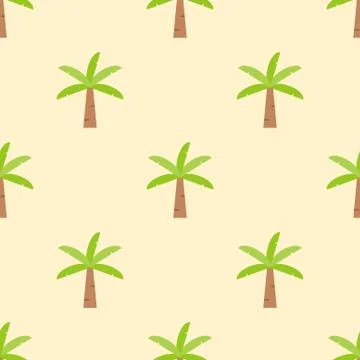 Palm or coconut tree seamless pattern for use as wrapping paper gift or wallp Stock Illustration