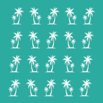 Palm pattern for textile fabric or wallpaper background. Stock Illustration