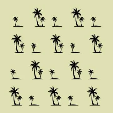 Palm pattern for textile fabric or wallpaper background. Illustrazione stock