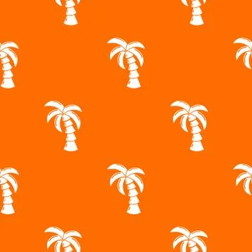 Palm pattern vector orange Illustrazione stock