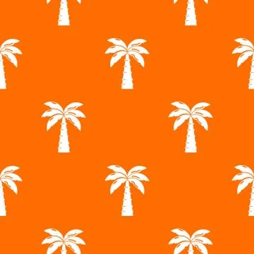 Palm pattern vector orange イラスト素材