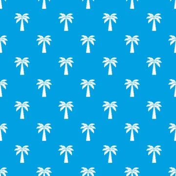Palm pattern vector seamless blue 스톡 일러스트